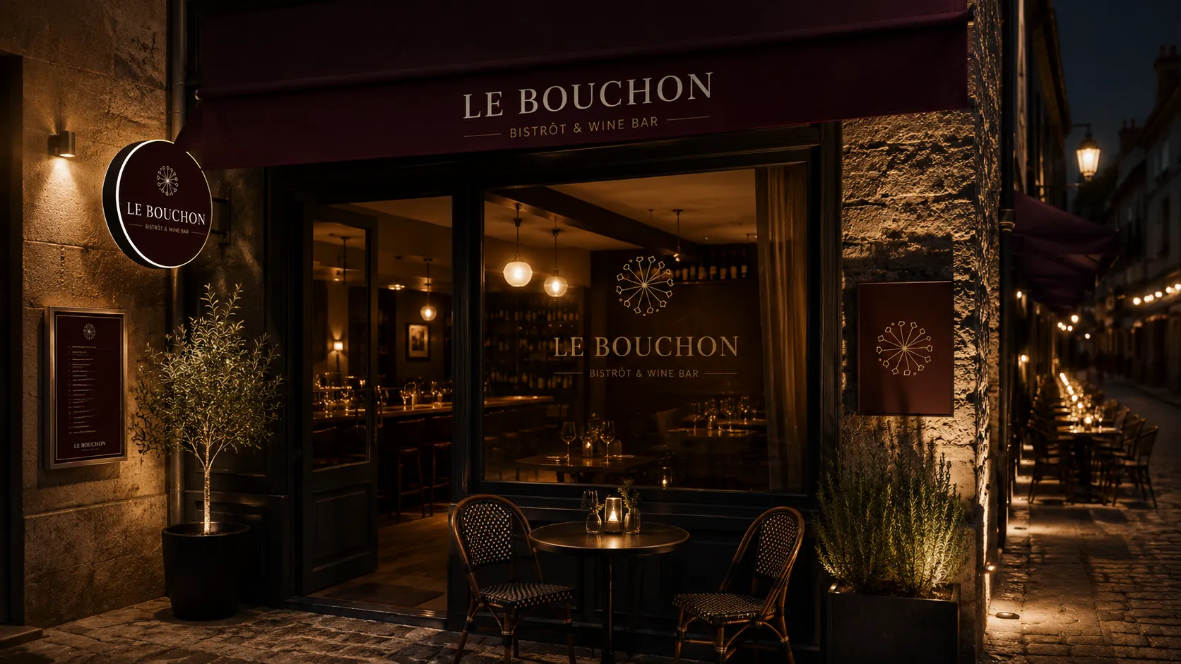 Le Bouchon — aplicação visual em contexto alargado