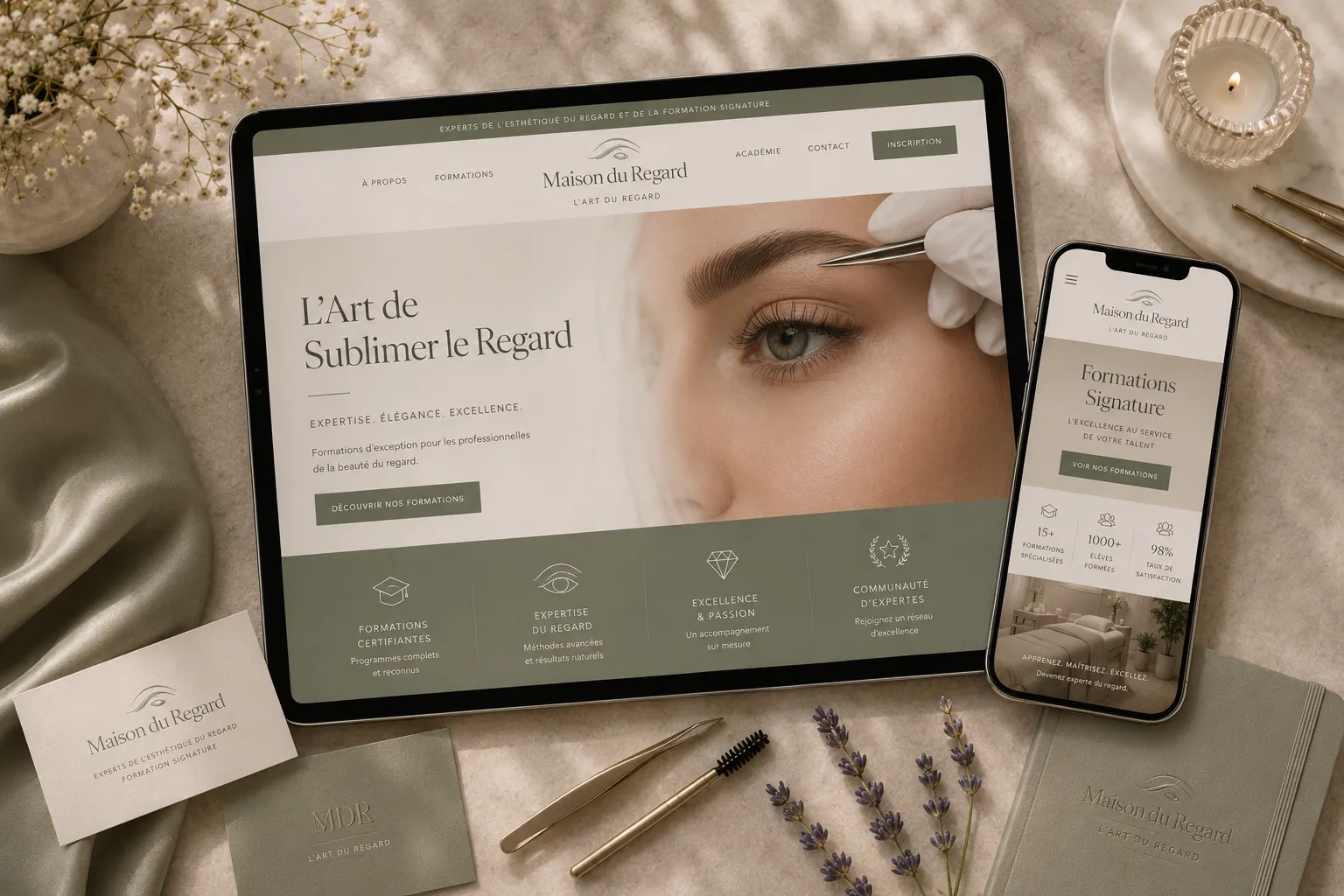 Maison du Regard — close-up de acabamento visual