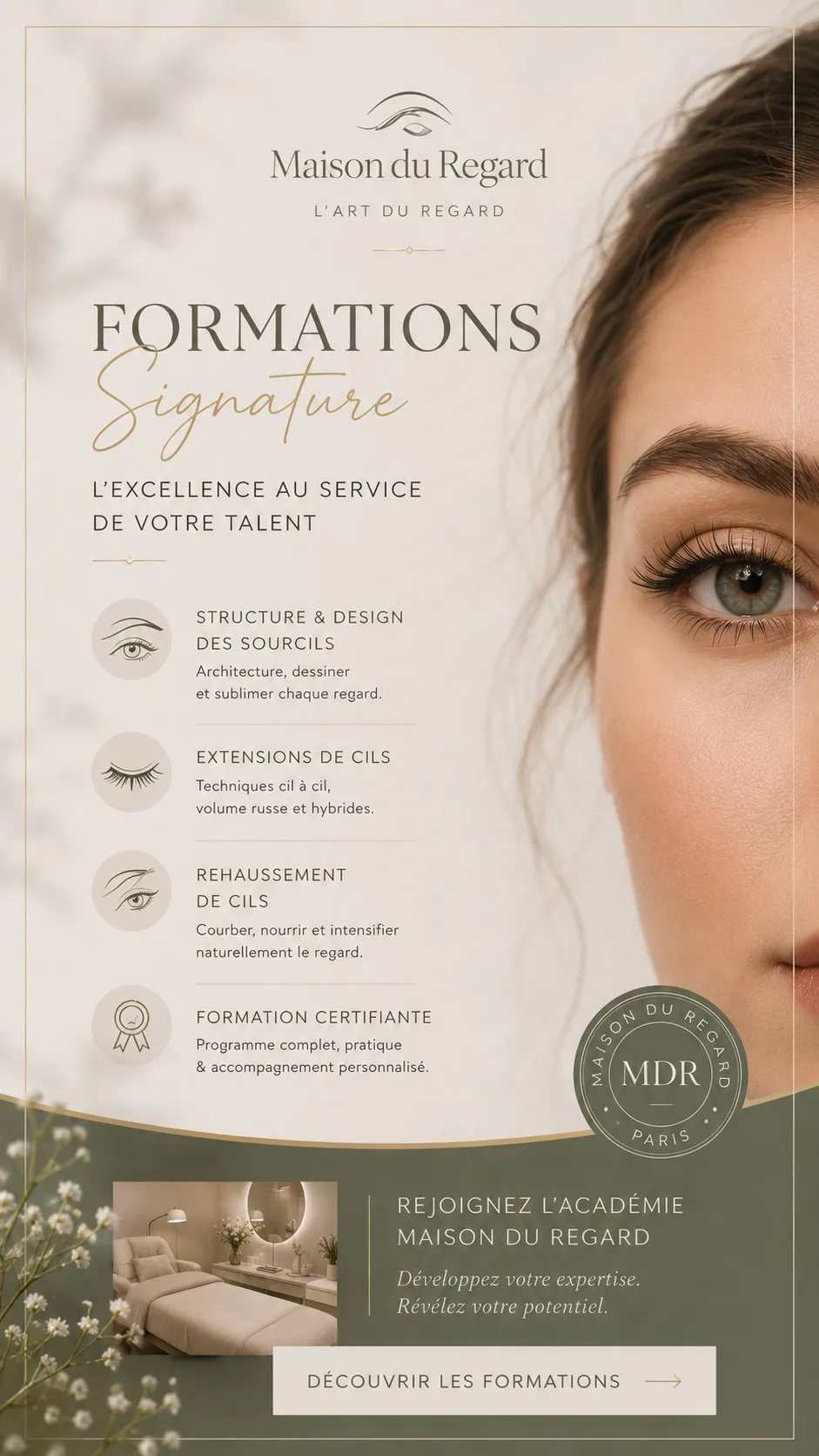 Maison du Regard — mockup digital mobile