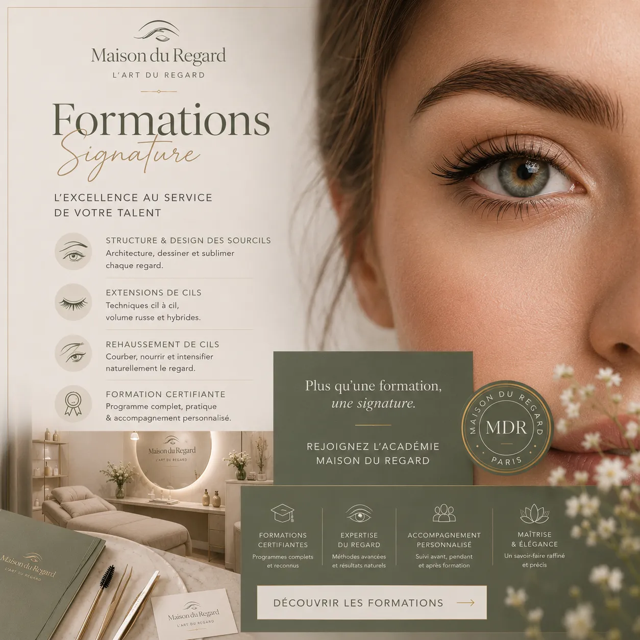 Maison du Regard — mockup de redes sociais