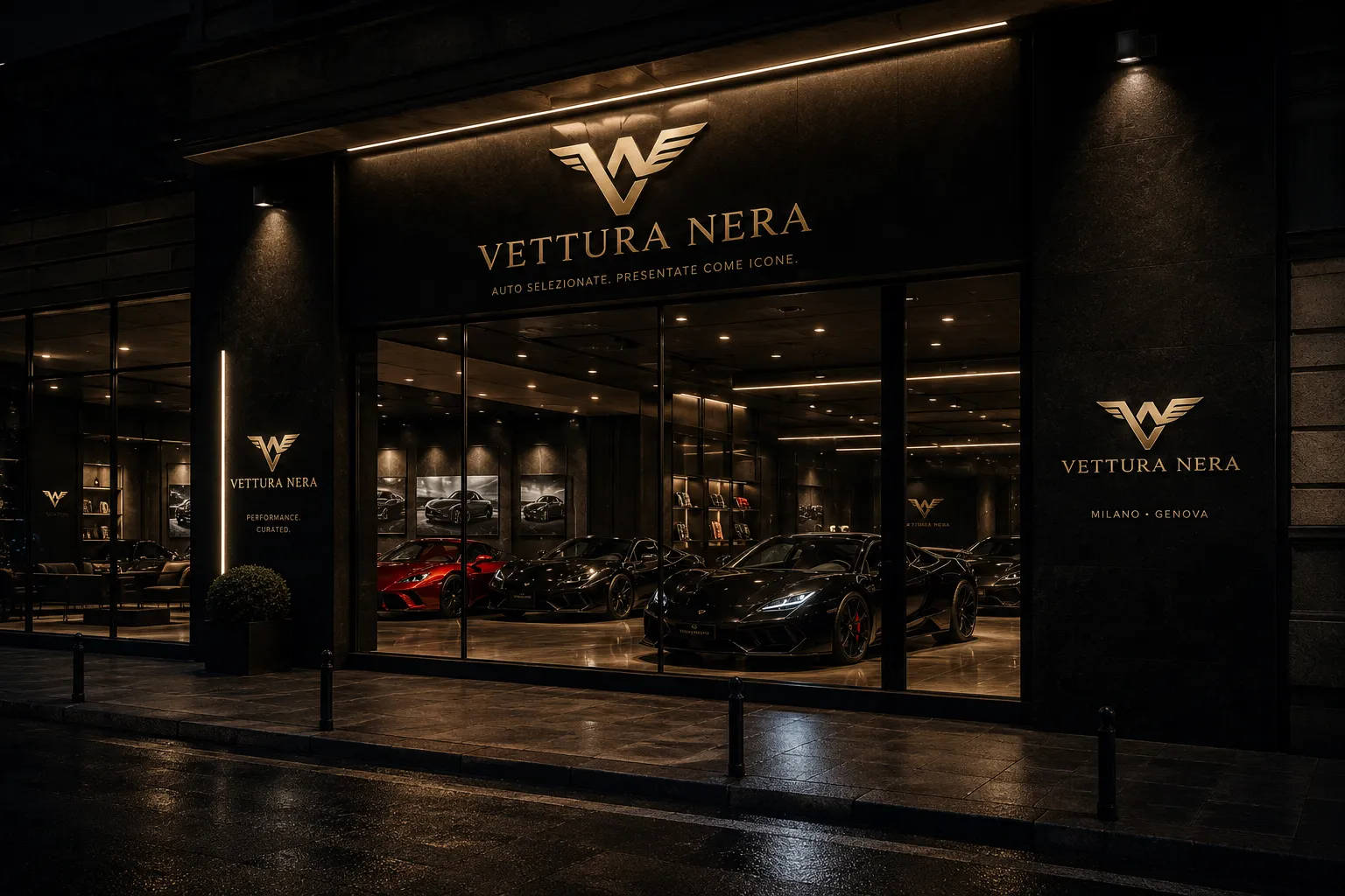 Vettura Nera — aplicação visual em contexto alargado