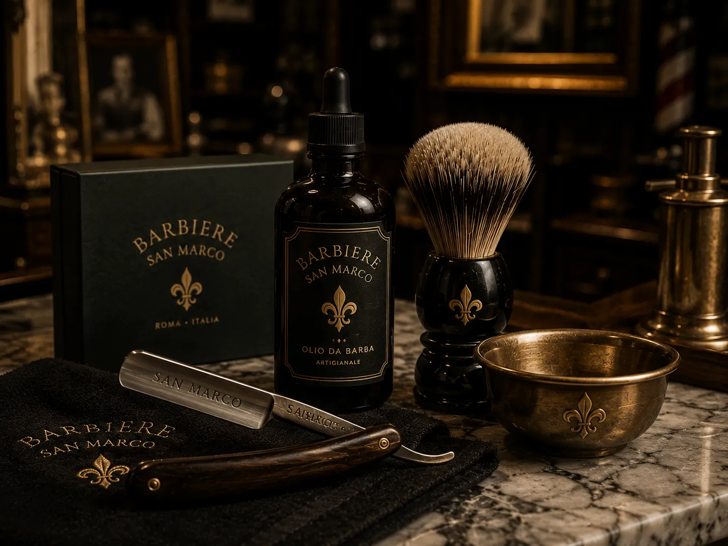 Barbearia San Marco — mockup secundário de aplicação gráfica 1