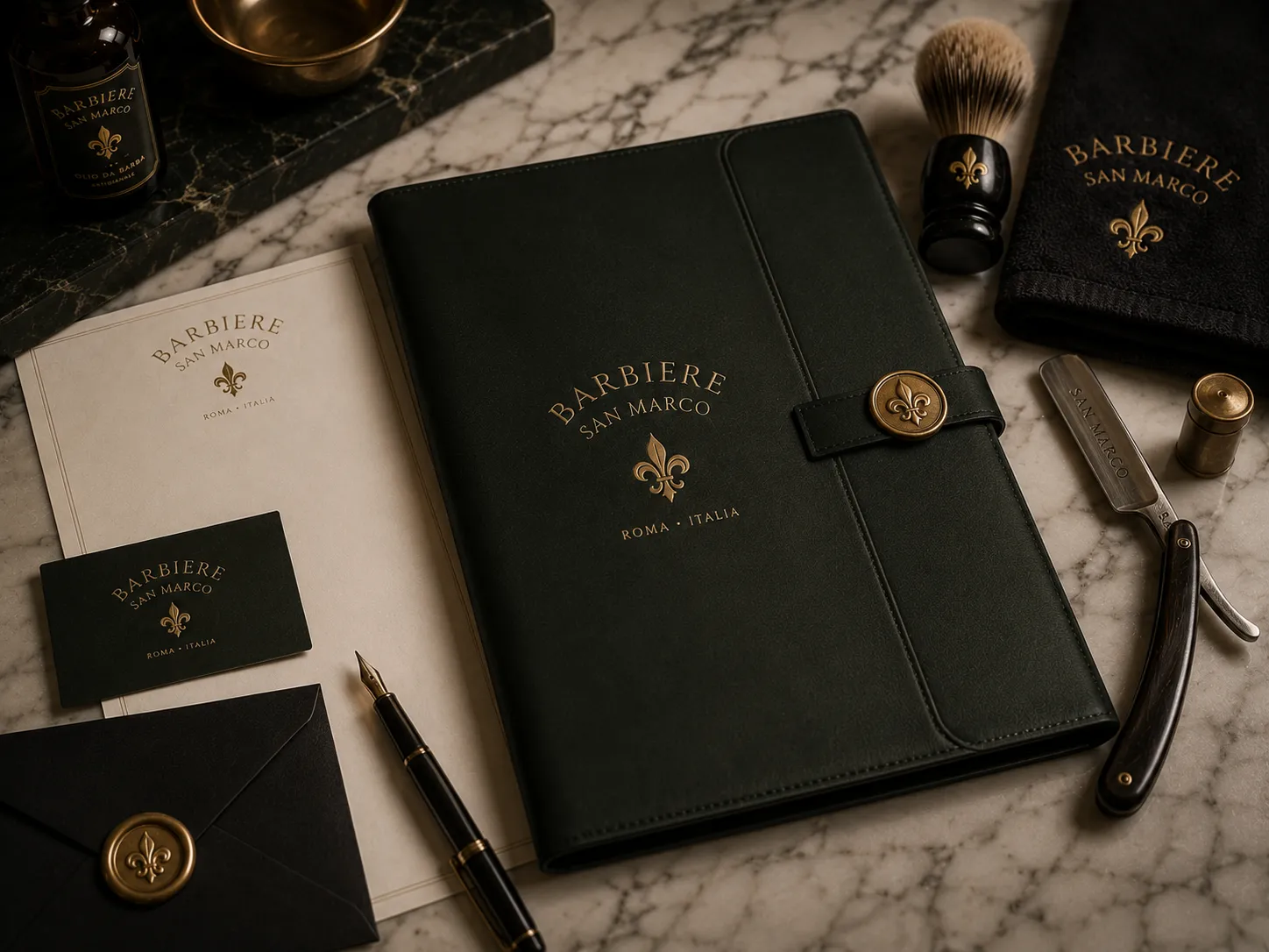 Barbearia San Marco — mockup secundário de aplicação gráfica 2