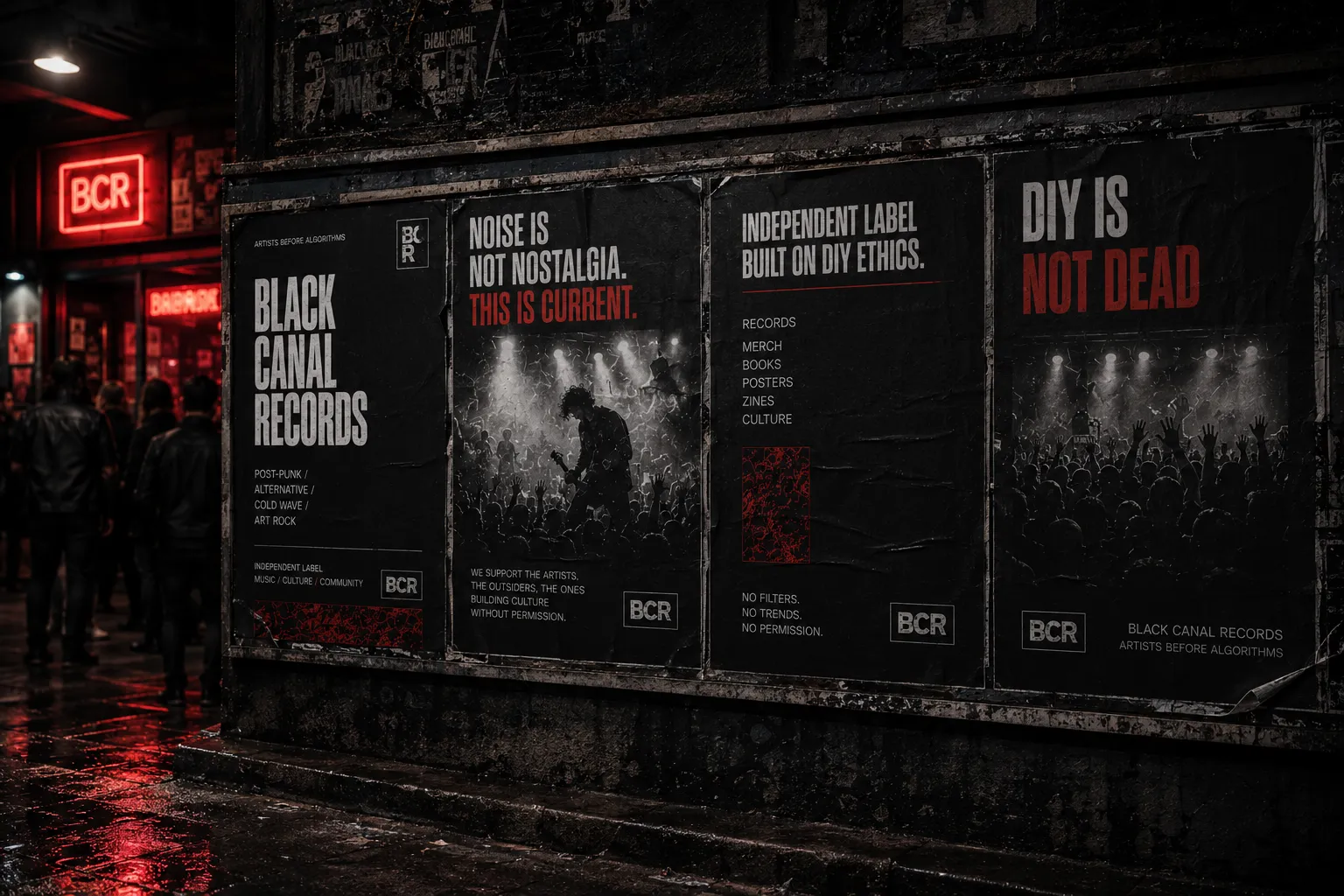 Black Canal Records — wide visual application in context