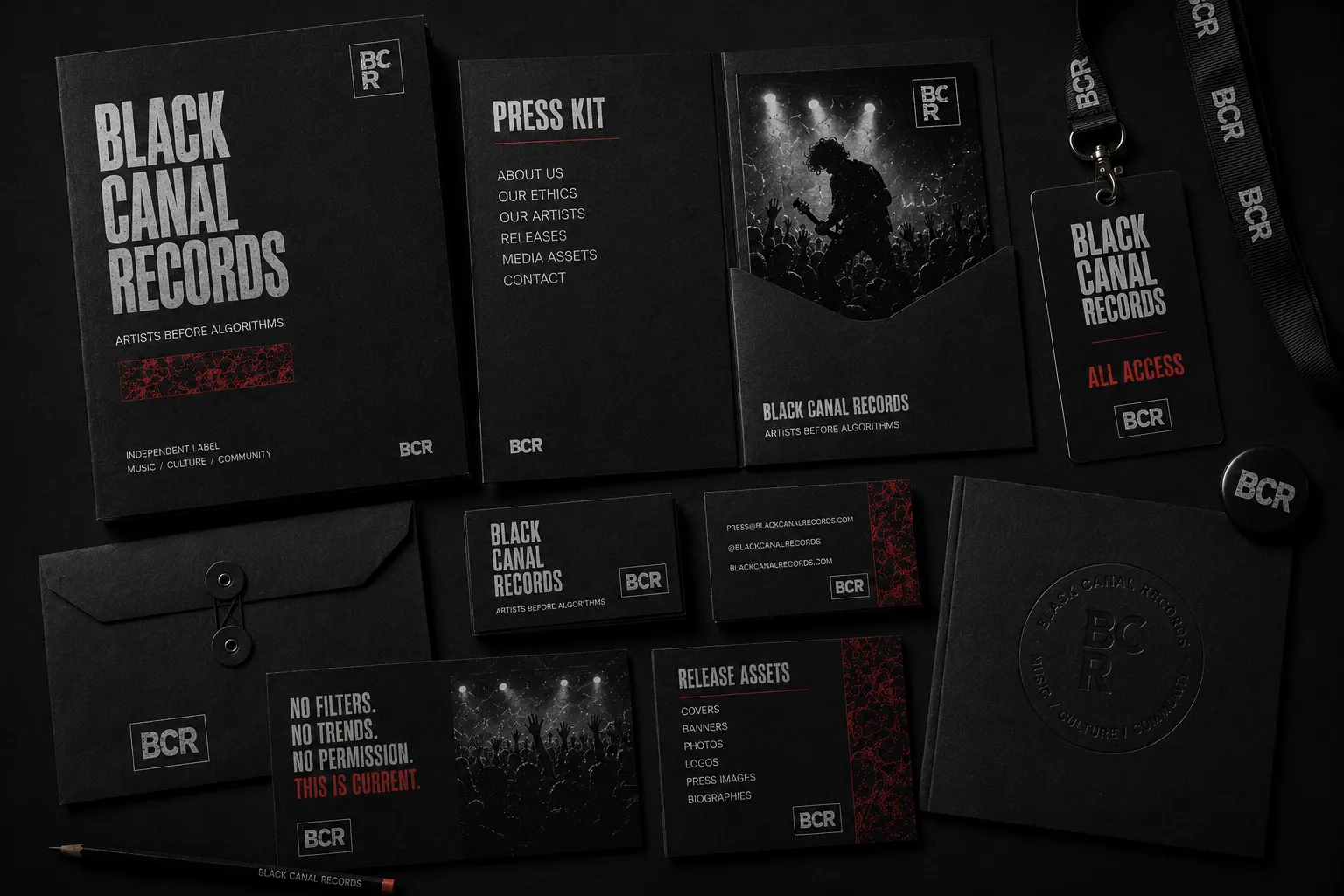 Black Canal Records — brand material in context