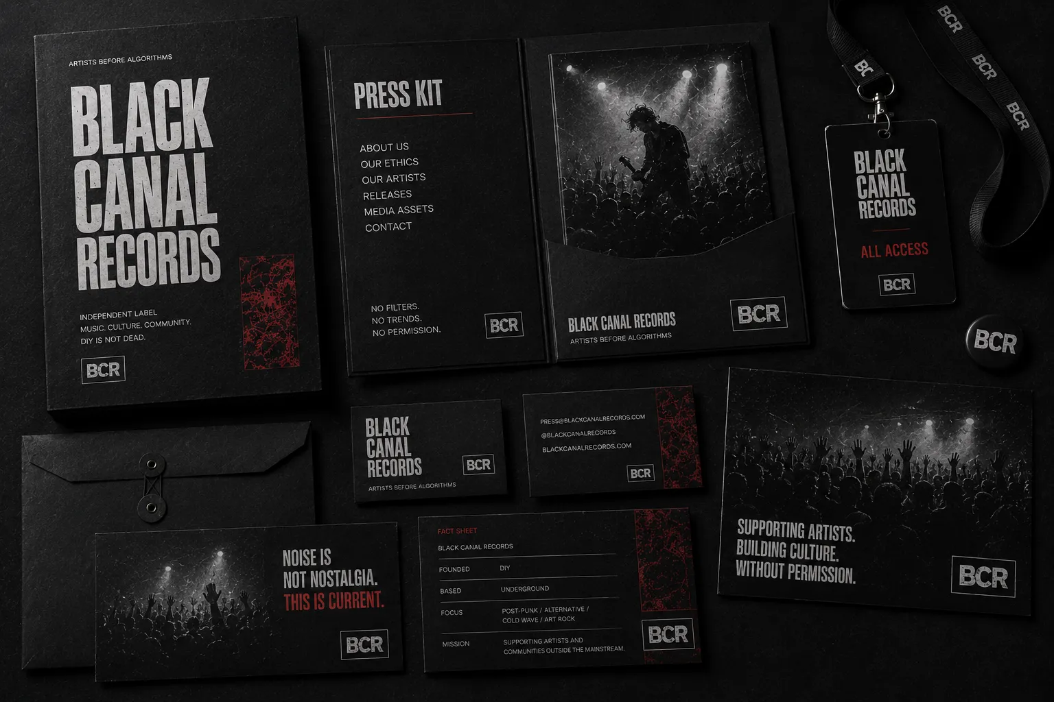Black Canal Records — secondary graphic application mockup 3