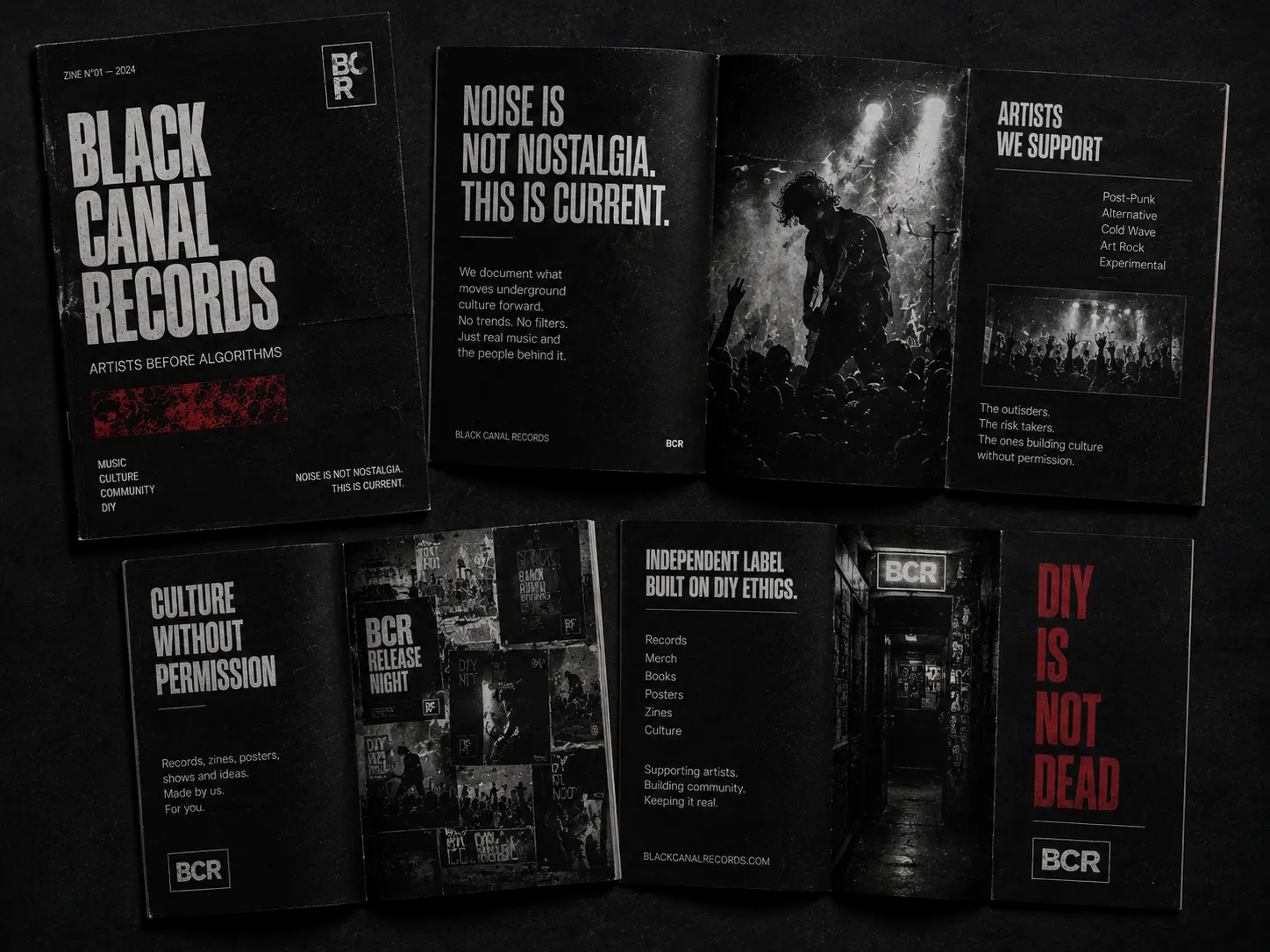 Black Canal Records — secondary graphic application mockup 2