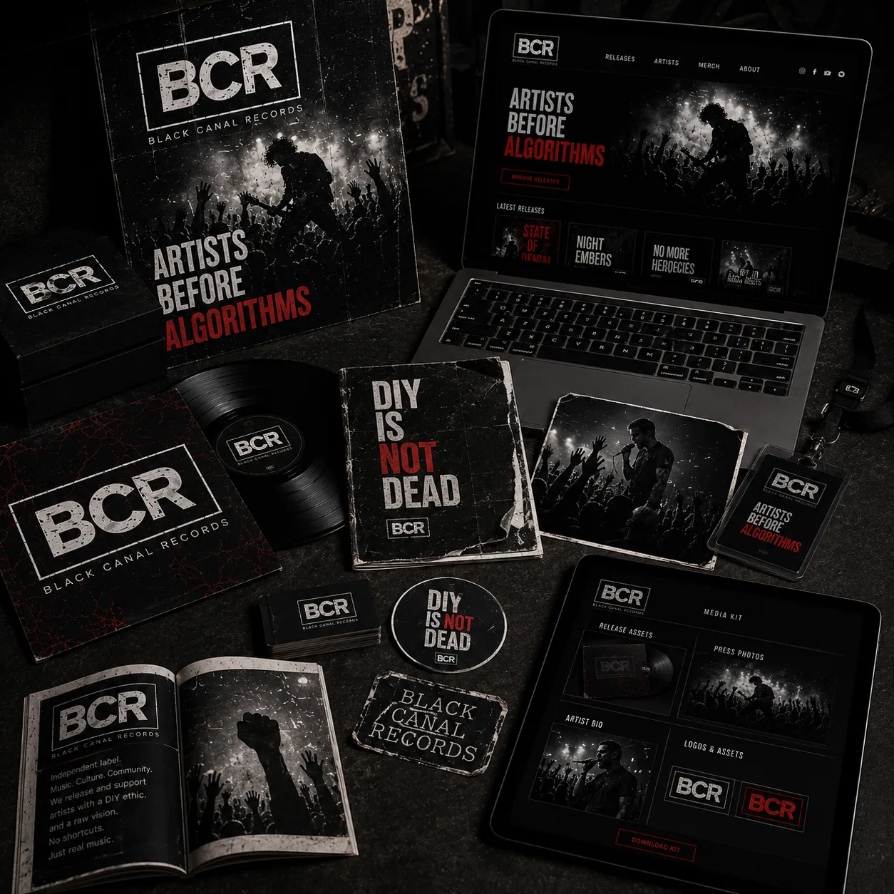 Black Canal Records — final project synthesis image
