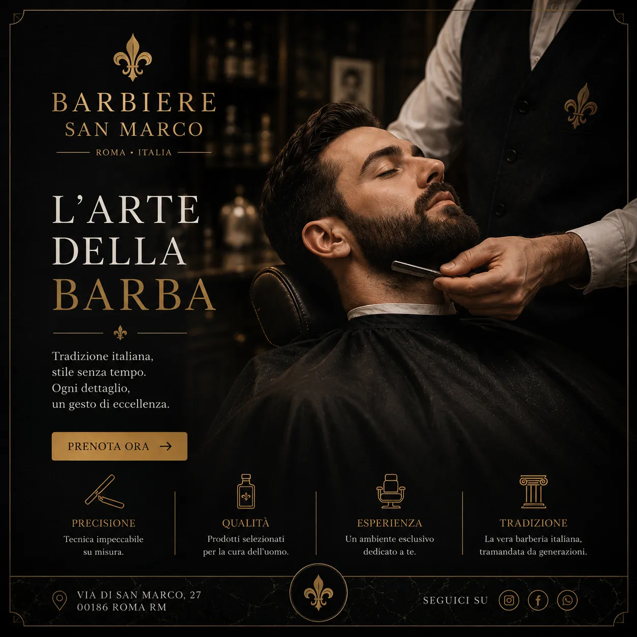 Barbiere San Marco — social media mockup