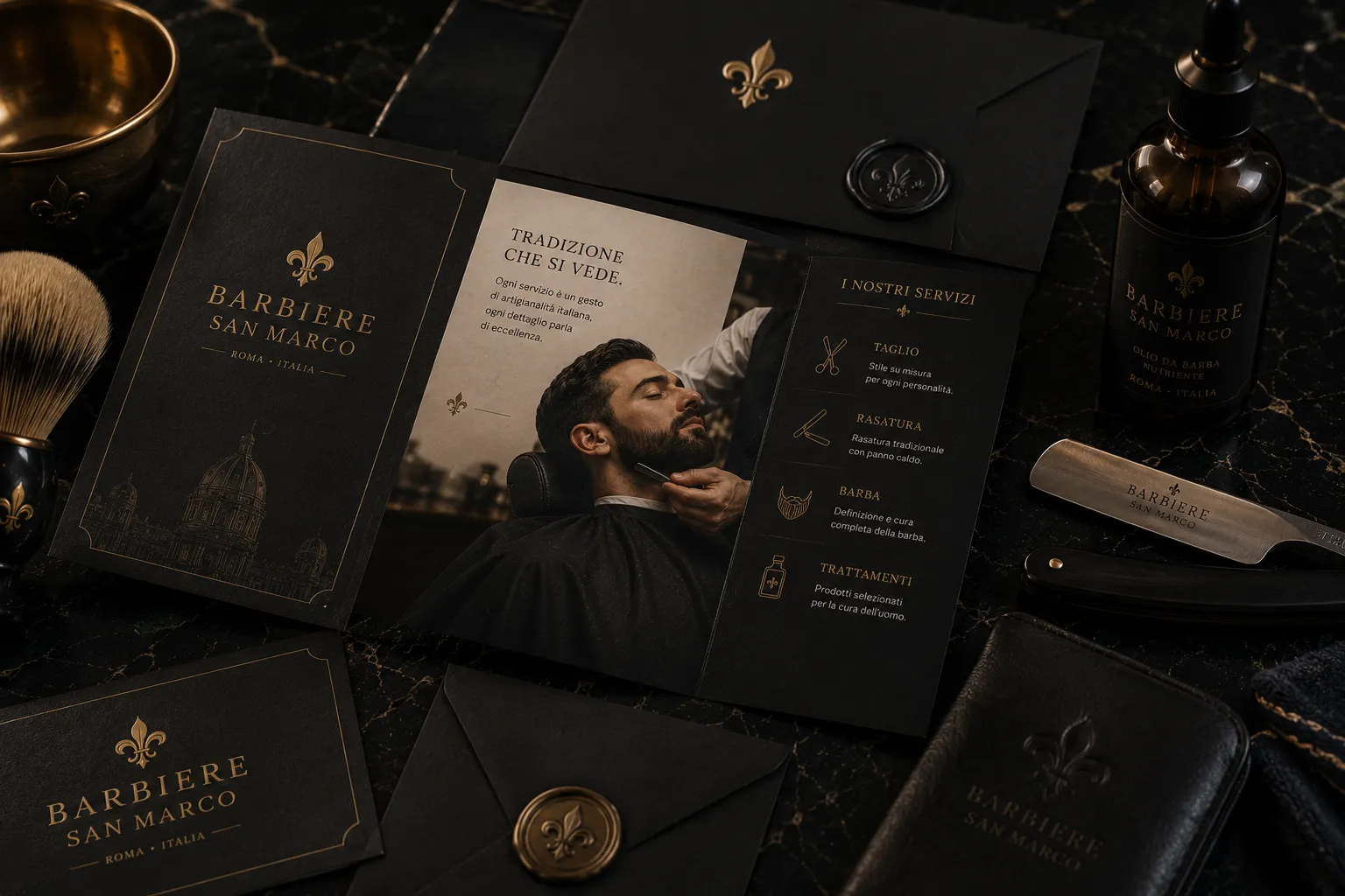 Barbiere San Marco — secondary graphic application mockup 3